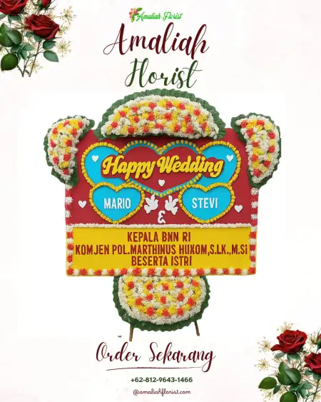 Papan Bunga Pernikahan Patakaharja